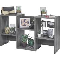 Estantería decorativa/estantes flotantes/Estantería de madera/Estantería con 4 estantes, oficina,modular, sala de estar, biblioteca - Display Shelf SRK-W3 - Marrón ceniza - details 60