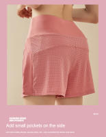 Falda de yoga de cintura alta para mujer, pantalones cortos falsos para correr y fitness, Verano - details 6