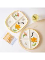 Ceramic Portion Control Diet Plate Divided Dessert Snack Serving Dish Platter for Balanced Meal Food Separator Appetizer Tray - details 2