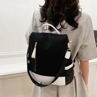 Mochila impermeable de tela Oxford con costuras para mujer, antirrobo, cremallera trasera, mochila escolar para niñas, mochila informal de viaje de un solo hombro - details 7