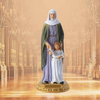 Estatua cristiana de resina de la Virgen María con Santa Ana, escultura católica, QX2E - details 1