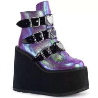 Ots cortos europeos americanos para mujer, zapatos con tacón de cuña, uniforme japonés de Lolita, nuevo - details 0