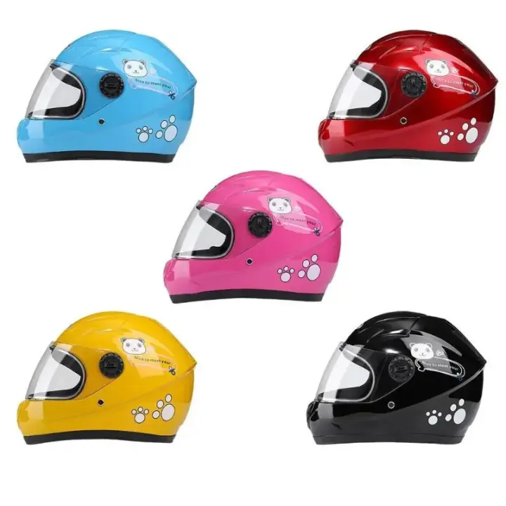 Casco de seguridad para niños, casco integral, apto para todas las estaciones, forma de la cabeza ajustable moto,, nuevo - 1