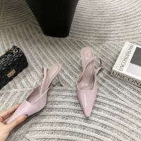 Bolsa de tacón fino puntiagudo sandalias de cabeza de las mujeres usan nuevo trasero francés versátil boca vacía poco profunda zapatos individuales zapatos de mujer - details 25