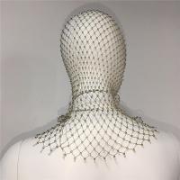 Máscara de cubierta de tocado de red, turbante, sombrero, máscara de novia para boda, velo de malla con diamantes de imitación, tocado de rejilla, máscara de cabeza de cristal, diadema de diamante - details 14