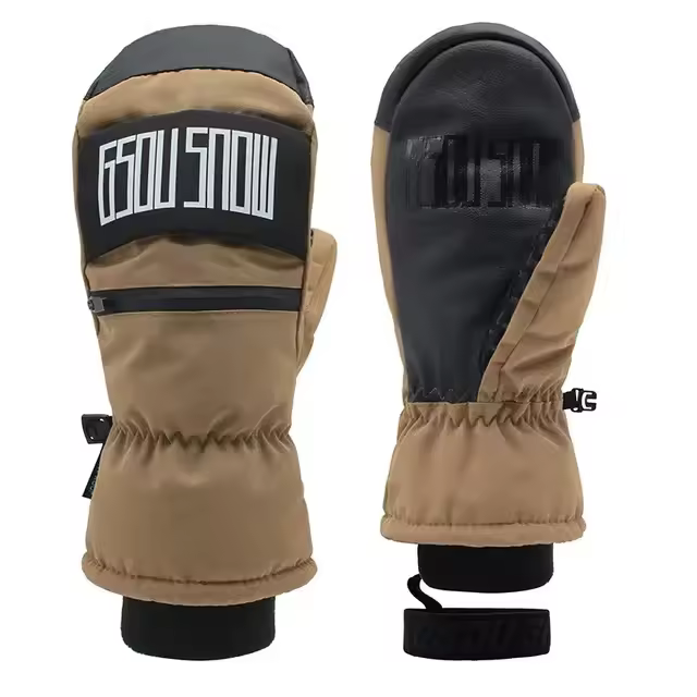 Guantes de esquí resistentes al desgaste para hombres y mujeres, manoplas cálidas para snowboard, impermeables de cinco dedos, engrosadas, 2025 - 1
