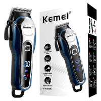 Kemei-cortadora de pelo eléctrica para hombre, máquina de corte de pelo Original, recargable, ajustable, pantalla LCD - details 0