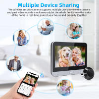 Cámara de puerta inteligente con WiFi, mirilla de vídeo con visión nocturna, PIR, detección de movimiento, visor de puerta, 1080P, 4,3 pulgadas, Tuya, Alexa - details 9