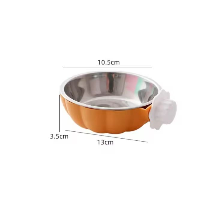 Bol para Alimentos para Mascotas de Acero Inoxidable Diseño Colgante Montado en la Pared - 1