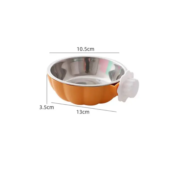 Bol para Alimentos para Mascotas de Acero Inoxidable Diseño Colgante Montado en la Pared - 1