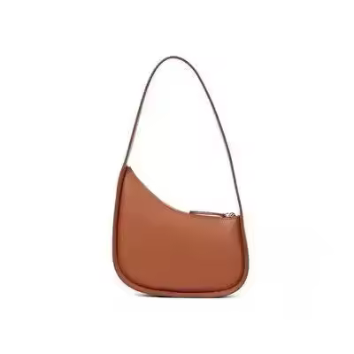 Nueva Bolsa De Hombro De Las Mujeres De Media Luna, De Moda Bajo El Brazo Suave Vintage Cierre De Cremallera Bolsa De Hombro - 1