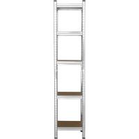 Estanterías Metálicas de Acero Galvanizado con 5 Baldas de MDF, Plata, 180x90x40cm Pack de 2 - details 6