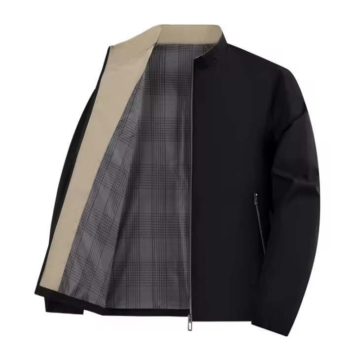 Chaquetas para hombre con cuello levantado, abrigos rompevientos, ropa Formal, Moda para primavera y otoño - 1