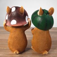 Decoración de resina con forma de ardilla, accesorios en miniatura para exteriores con imitación de animales, adornos para el jardín y el hogar - details 5
