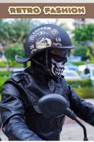 Casco De media cara para motocicleta, protector De cabeza Retro Para motocross, Unisex, Dot - details 3