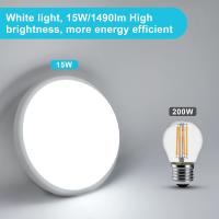 Goeco Luz de Techo LED Impermeable, 15W, Montaje Directo, Iluminación Interior para Cocina, Baño - details 2