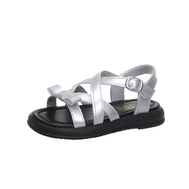 Nuevas Sandalias de Verano 2025 Estilo Romano para Niñas Zapatos de Princesa Suela Suave - 1