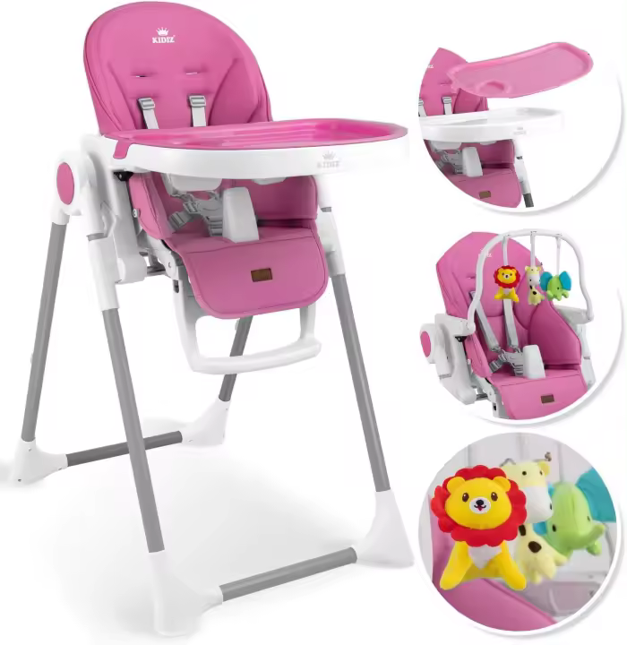 Silla Alta 3 en 1 Barra de Juegos Tumbona para Bebés Silla Alta Combinada para Bebés - 1