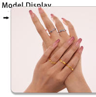 Anillo de Abrazo retro anillo de Maple inoxidable Anillo Grueso se puede ajustar para abrir Joyas simples y personalizadas para helbres y Mujeres - details 3