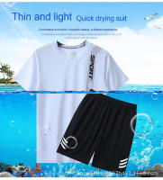 Conjunto de Camiseta Deportiva de Verano de Secado Rápido Cuello Redondo Material de Poliéster - details 3