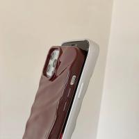 Funda de Teléfono de Cinta Ondulada a la Moda para iPhone Silicona Suave, a Prueba de Golpes, Color Caramelo Fosco - details 7