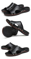 Nuevas sandalias de verano para hombre, zapatillas de playa de verano, sandalias de cuero genuino, zapatillas planas informales transpirables con agujeros - details 18