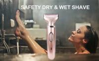 Afeitadora eléctrica 4 en 1 para mujer, depiladora corporal, recortadora inalámbrica indolora, maquinilla de afeitar, regalos para el cuidado de la piel - details 9