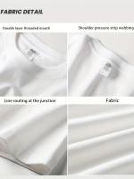 Peso pesado de los hombres100%Estampado de algodón puroTCamiseta - Patrón de Red de Estado，Camisa Casual de Verano de Manga Corta y Cuello Redondo de Ajuste Regular，Lavable a máquina, adecuado para uso diario y atuendos festivos.，Tejido cómodo y transpira - details 0