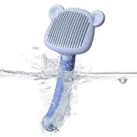 Cepillo de pelo para depilación de una sola tecla, cepillo de pelo portátil eficiente para perros y gatos, peine de aguja profesional silencioso - details 10
