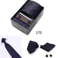 Caja de regalo de corbata para hombre con corbatas, pañuelos, gemelos, pinzas para corbata, conjuntos de 6 piezas, corbatas formales para festivales de bodas y negocios en grupo - details 9