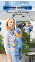 Portabebés Gris Convertible abatible Avanzado 4 En 1, Posiciones Para Niños Pequeños En Crecimiento,Soporte Para La Cabeza - details 4
