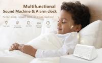 Máquina de sonido, máquina de ruido blanco con despertador, 35 sonidos relajantes, 8 sonidos de despertador, 7 luces cturnas, función de temporizador y memoria, máquina de sonido portátil para dormir para dormitorio de adultos - details 0