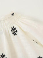 Blusa de Encaje Vintage 2025 Manga Larga, Cuello Redondo, Bordado para Mujeres - details 6