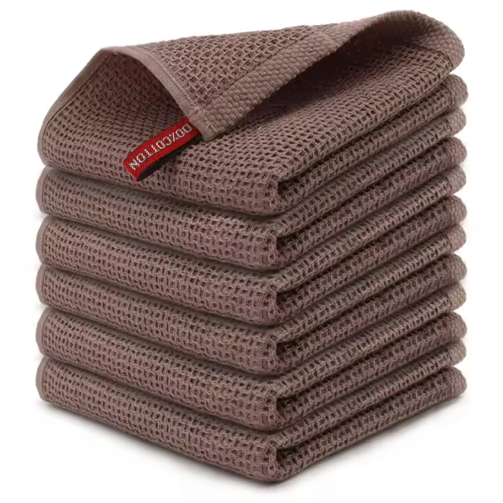 Paño de cocina de algodón suave y absorbente, paño de limpieza para el hogar, utensilios de cocina, paño de lavado, 4/6 Uds. - 1