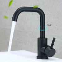 Grifo de lavabo de acero inoxidable 304, mezclador de lavado en frío y caliente, grúa con rotación de 360 ​​grados, grifos de fregadero, grifo de Palanca única para Baño - details 0