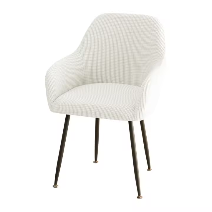 Fundas de silla de vellón polar Sillón elástico de respaldo alto Funda de silla de comedor para oficina Sillas de spandex elástico Funda - 1