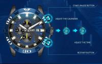 Reloj militar MEGIR de lujo de primera marca con cronógrafo deportivo, reloj de pulsera de cuarzo luminoso resistente al agua a la moda, reloj Masculino - details 9