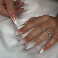 Uñas Falsas Francesas Ligeras Rosa con Brillo Uñas Suaves y Sin Peligro para Amantes de Manicura y Bloggers de Belleza - details 7