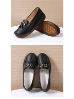 Zapatos de suela gruesa súper suaves y cómodos para mujer en primavera, nuevos zapatos sin cordones de suela suave de cuero genuino con suela de piel de vaca para madres de mediana edad y ancianas. - details 2