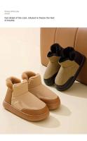Zapatillas de algodón con forro polar para hombre y mujer, zapatos de casa de suela gruesa para invierno, venta al por mayor, novedad de 2024 - details 11