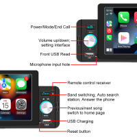 Radio para coche de 5 pulgadas 1 Din CarPlay Android reproductor multimedia para coche Bluetooth MirrorLink receptor FM para Volkswagen Nissan - details 16
