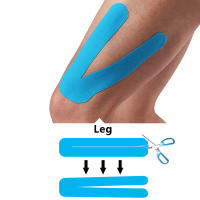 Cinta de kinesiología para deportes, Protector muscular de rodilla, 5cm x 5m - details 3