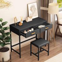 Maquillaje, Tocadores Maquillaje Morno Taburete, Mesa Maquillaje 2 Cajones, Blanco H1302 - details 5