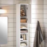 Mueble de Baño de Alto Estante Estanterías con 2 Puertas y Cajón Blanco Tamaño 20x20x180cm - details 79