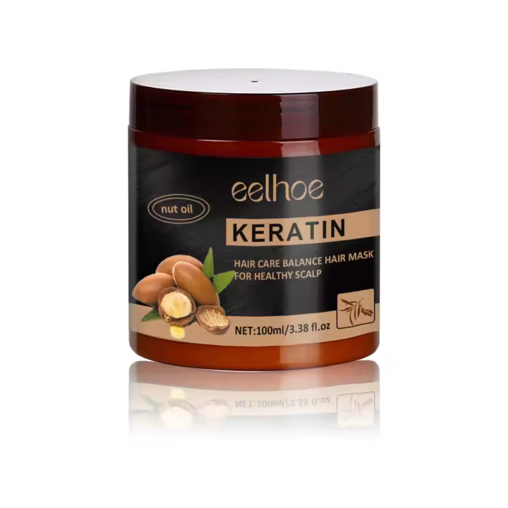 Queratina de nuez para reparar daños, cabello seco, mascarilla nutritiva suave e hidratante para el cabello - 1
