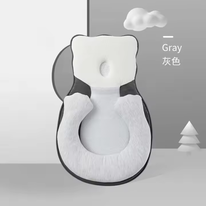 Almohada moldeadora para bebé recién nacido, cojín de posicionamiento para dormir, antivuelco, plano, transpirable, Mattres - 1