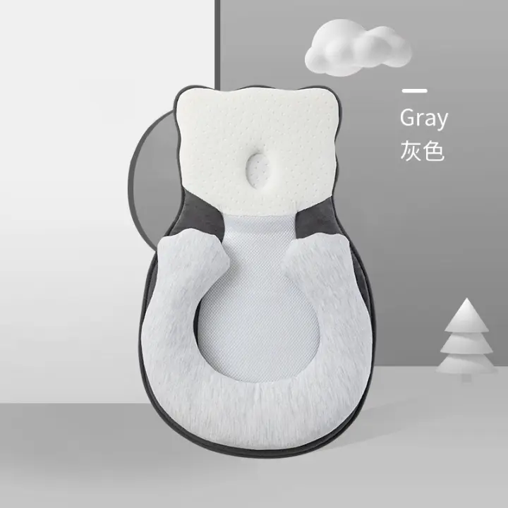 Almohada moldeadora para bebé recién nacido, cojín de posicionamiento para dormir, antivuelco, plano, transpirable, Mattres - 1