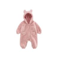Peleles bonitos de dibujos animados para bebé, monos infantiles de lana cálidos de otoño, ropa de casa para bebés de 0 a 2 años, ropa para el hogar para invierno - details 3