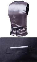 2019 nuevos hombres Slim Fit otoño chaleco de un solo pecho estilo coreano ropa Casual bolsillo falso para una silueta más delgada - details 23