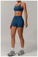 Pantalones cortos de yoga de cintura alta sin costuras, pantalones deportivos para apretar la cintura y levantar la cadera, usados ​​como pantalones cortos para correr - details 11